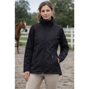 Kerrits S Black Riding Jacket Equestrian Fleeced Lined Funnel Neck USA MADE